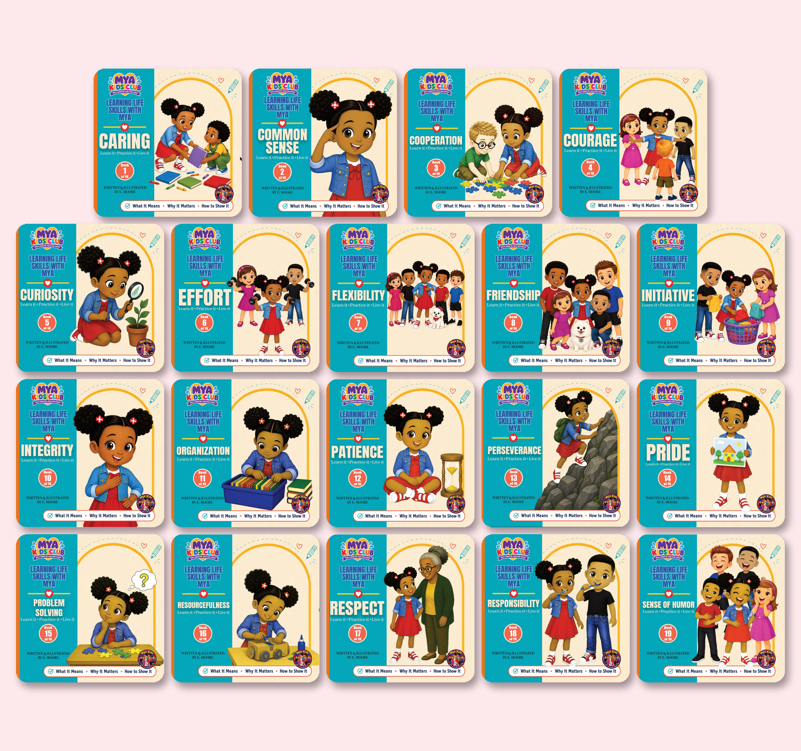 All 19 Learning Life Skills with Mya books